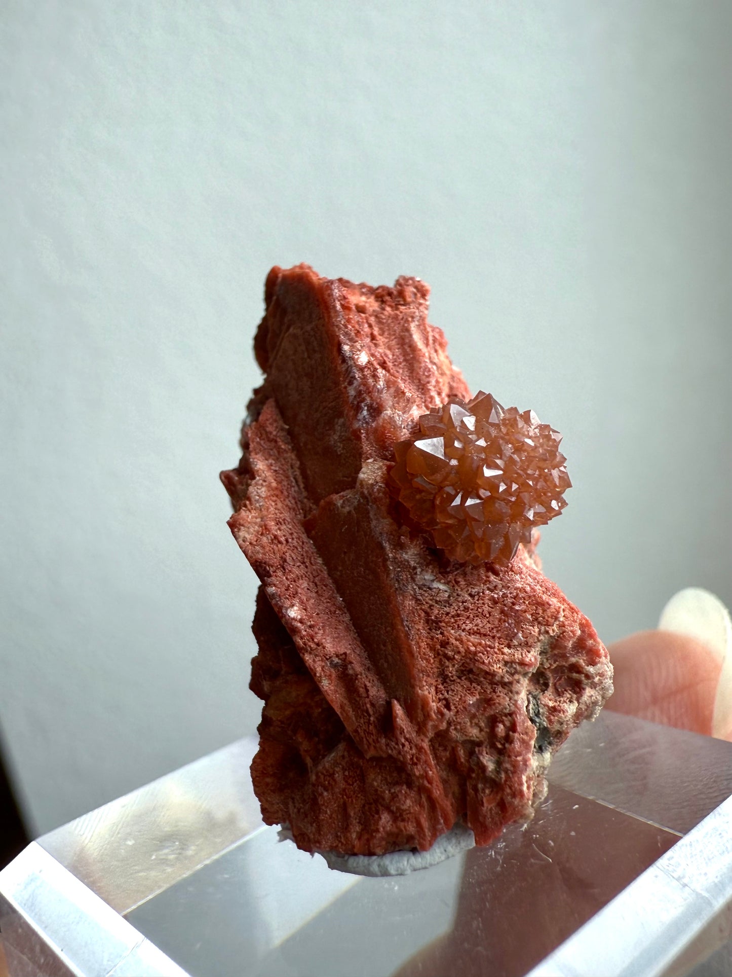 Jacinto de Compostela Clay Included Quartz ON MATRIX from Spain #18