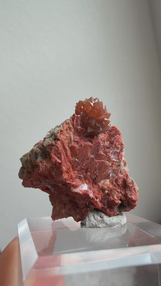Jacinto de Compostela Clay Included Quartz ON MATRIX from Spain #16