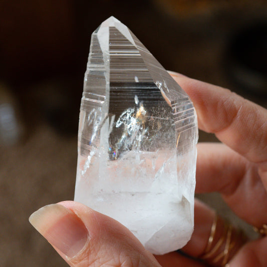 Colombian Lemurian Crystal - Peñas Blancas Mine - Optical Lemurian Seed Crystal