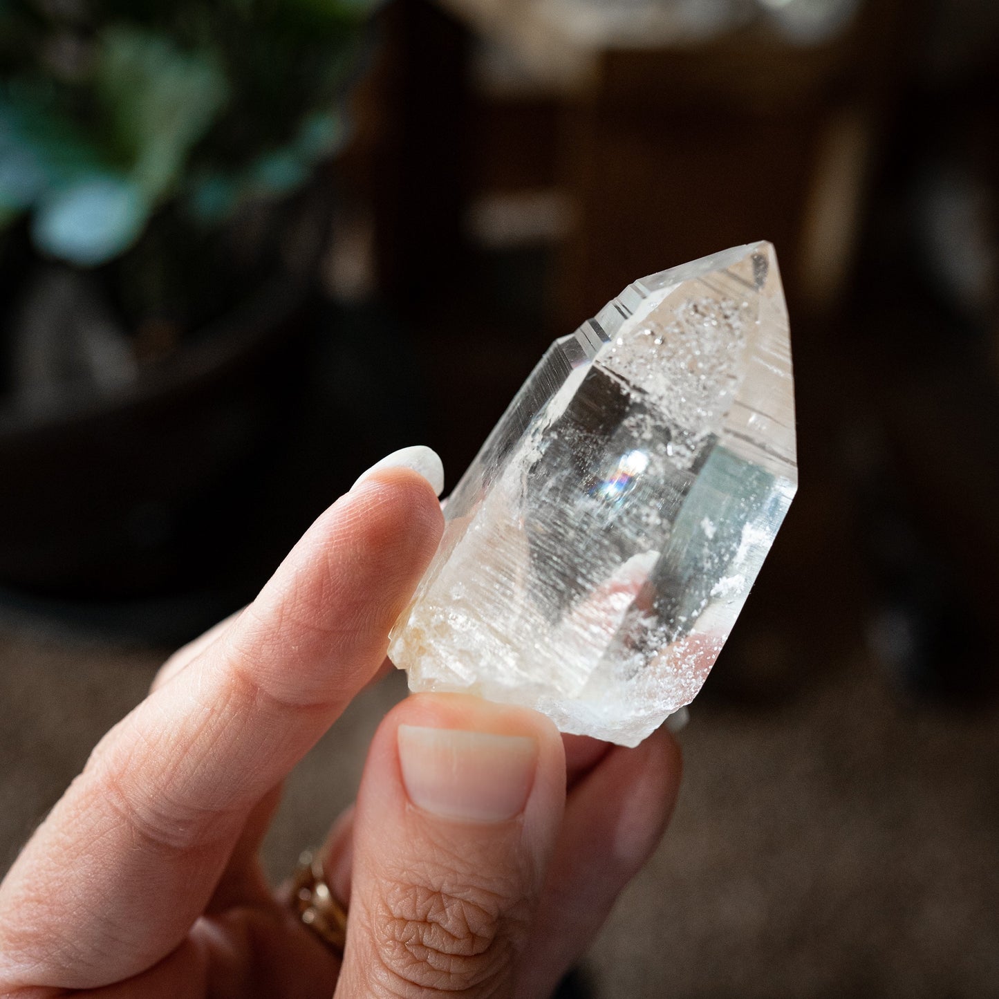 Colombian Lemurian Crystal - Peñas Blancas Mine - Optical Lemurian Seed Crystal